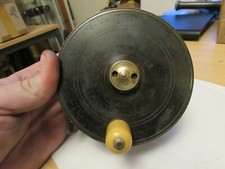 XXX rare vintage Malloch Perth brass centrebrake salmon fly fishing reel 4.5"