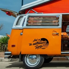 And So The Adventure Begins Sticker Car Caravan Motorhome Camper Van Large Decal
