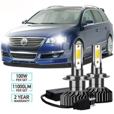 FOR VW Passat 3C B6 2005-11 H7 100W LED HID LIGHTS CONVERSION KIT 6000K Low Bem
