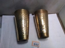 2 X Brass Vase Indian Brass Pots