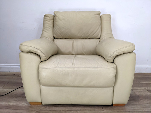 Recliner armchair cream - recliner,