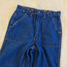 1970s Dark Wash Flare Denim