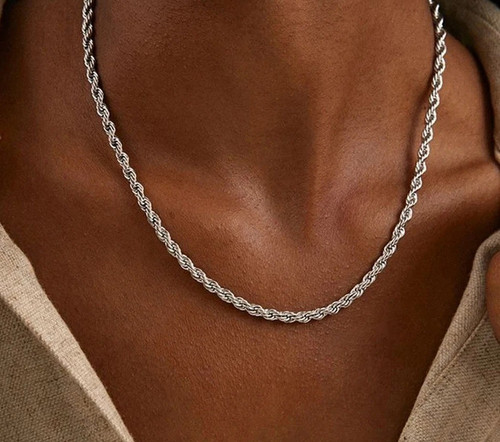 925 sterling silver 4mm rope - 925,