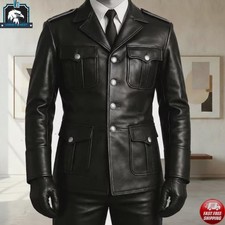 Mens Black Genuine Leather