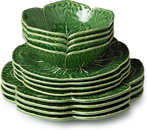 Jardin green cabbage plates - green,