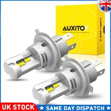 H4 9003 LED Headlight Bulbs Super White AUXITO High Low Beam 6500K Super Bright