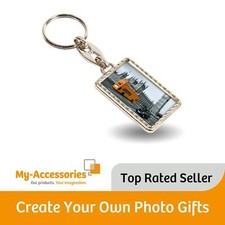Blank Metal Photo Keyring 40 x