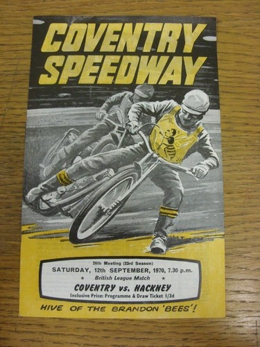 1970 speedway programme - 12/09/1970,
