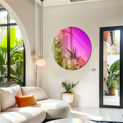 Round oval iridescent - iridescent, wall