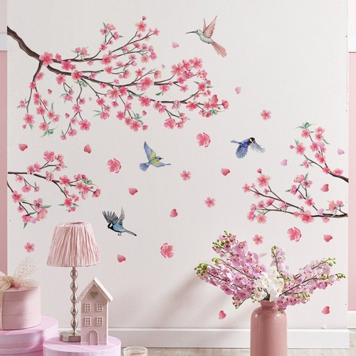 Large pink flowers branches - large,