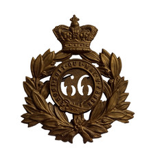 Original Victorian 66th Berkshire Regiment Shako Badge QVC Brass Antique