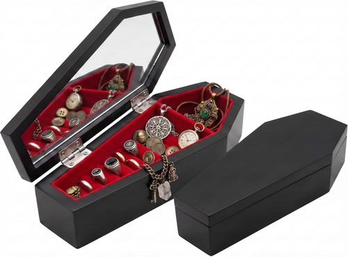 Coffin jewellery box with - coffin,