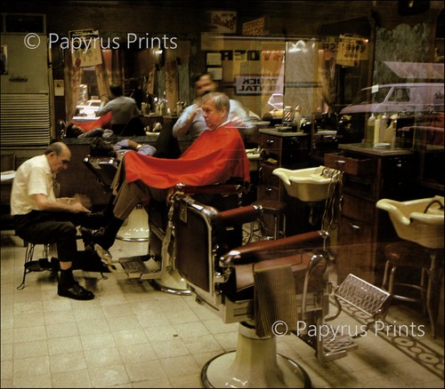 1983 vintage print barber - print,