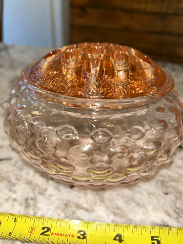 Pink clear hobnail - pink,