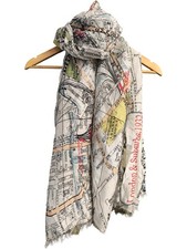 One Hundred Stars London Map Scarf 1932 Design Modal Viscose Blend