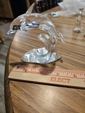 SWAROVSKI CRYSTAL DOLPHIN ON A
