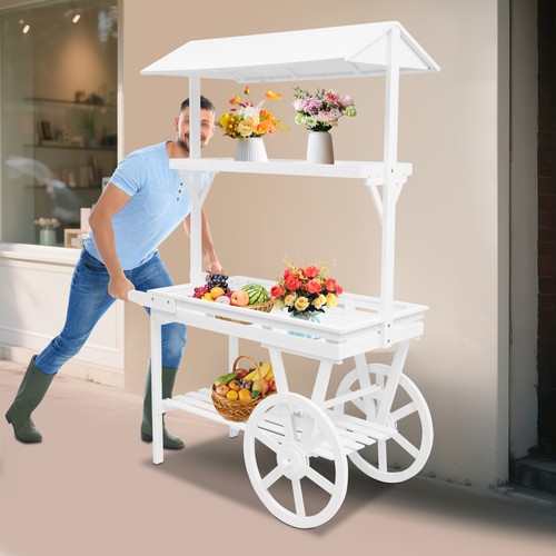 Retro wooden rolling table - wooden,