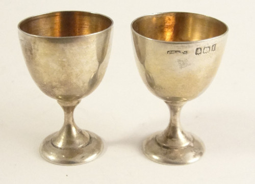 Pair edwardian silver - pair,