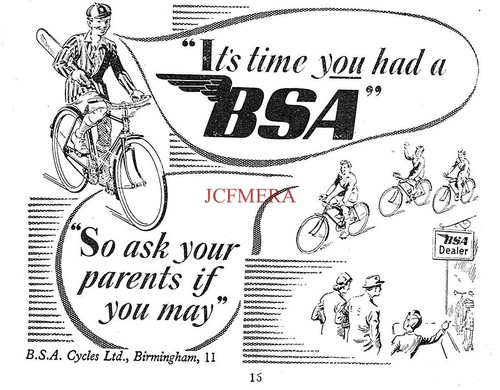 Bsa bicycles time - bsa, you