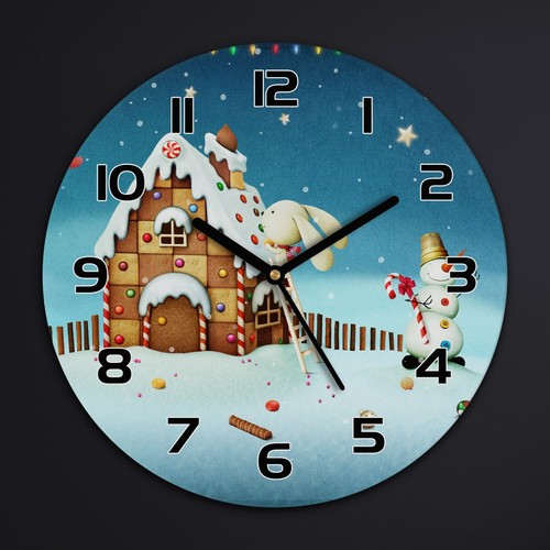 Glass quartz wall clock - wall,
