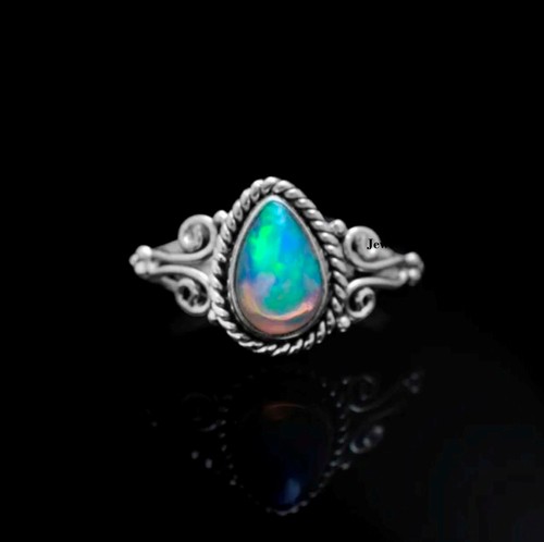 Natural opal gemstone ring 925 - natural,