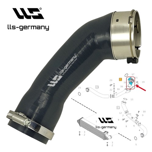 Turbo hose charge air - turbo, for