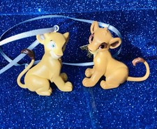 SET OF 2 CHRISTMAS TREE DECORATIONS FROM LION KING SIMBA AND NALA