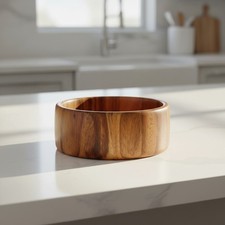 Handcrafted Acacia Wood Bowl