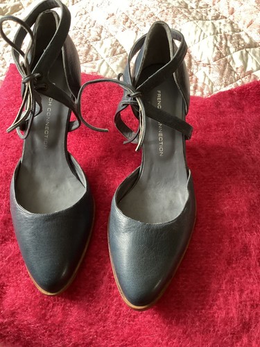 French connection blue leather - french,