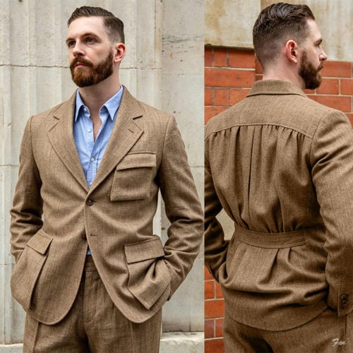 Retro brown safari - brown, suit