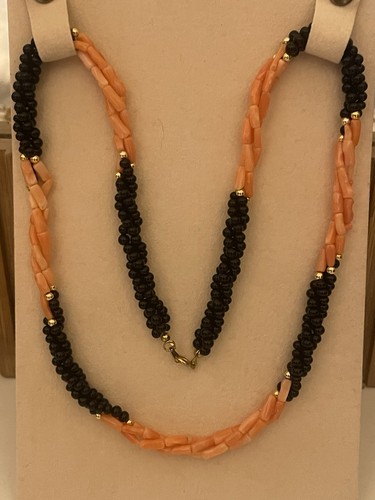 Coral and black - coral,