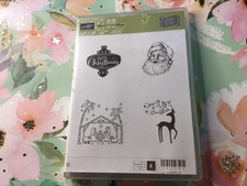 Stampin Up Stamp Set  - Best of Christmas Nativity Reindeer Santa Bauble