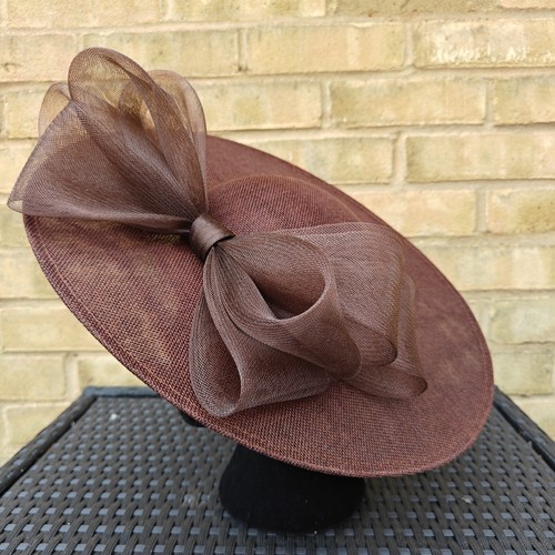 Dark brown large - large, fascinator