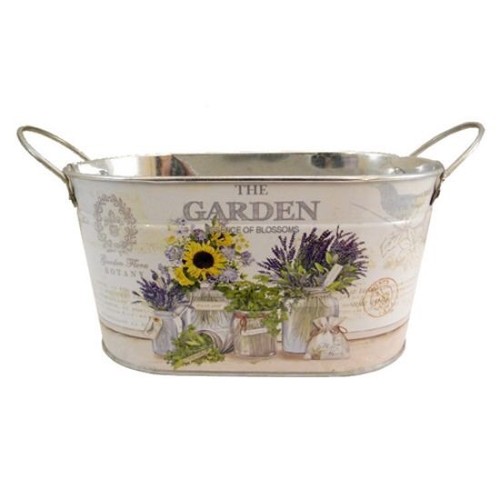 Decorative metal planter - planter, 22cm