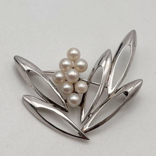 Mikimoto brooch akoya white - brooch, 8