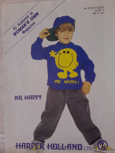 Knitting pattern happy - knitting, of