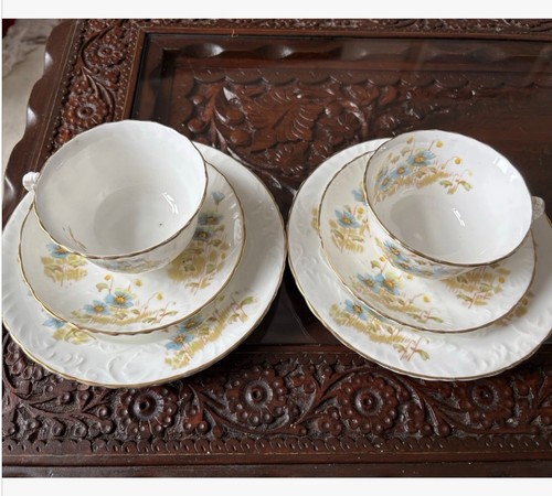 Vintage trio tea - vintage, saucer