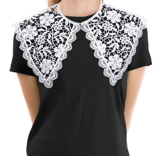 Lace collar blouse - collar, dress