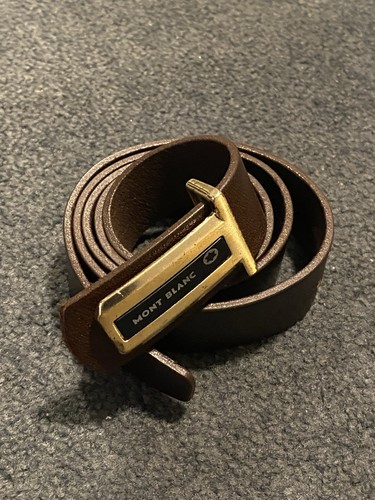 Mont blanc leather belt size - blanc,