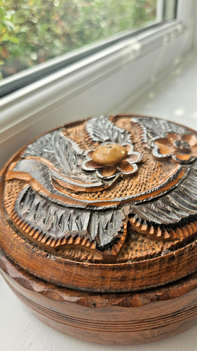 Vintage hand carved wooden - vintage,