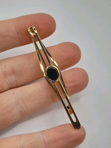 Vintage gold plated tie bar - tie,