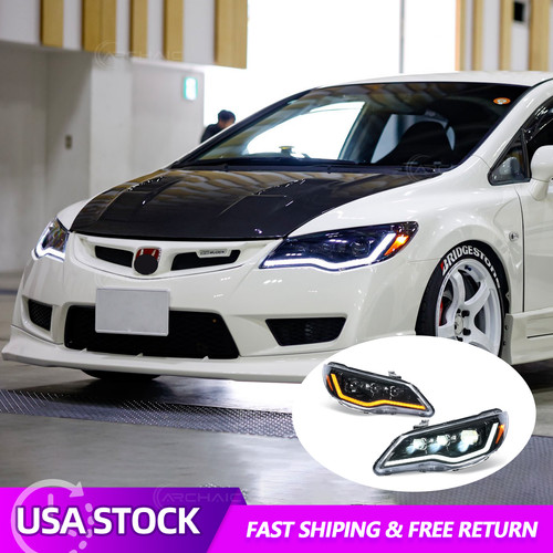 Pair led headlights assembly - led,