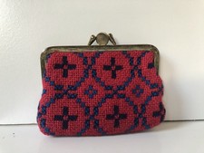 VTG WELSH WOOL TAPESTRY PURSE