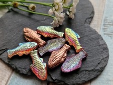 4 Czech large fish glass beads - 24 x 11 mm