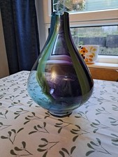 Purple hand blown heavy large