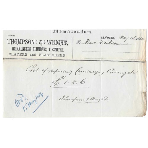 1884 billhead thompson - billhead,, &