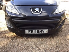 PEUGEOT 207 FRONT BUMPER OBSIDIAN BLACK PAINT CODE EXL FACE LIFT 2010-2012