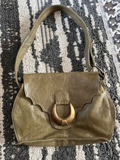 vintage olive green leather