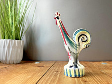 MID CENTURY MODERN WELSH LLANGOLLEN STUDIO POTTERY COCKEREL CHICKEN ROOSTER 70'S