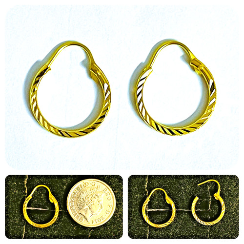 22k stunning earrings bali - 22k,